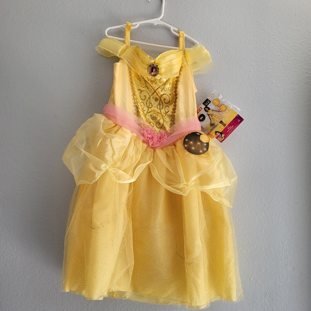 Disney Dress Princess Belle Costume Lights Up NWT.